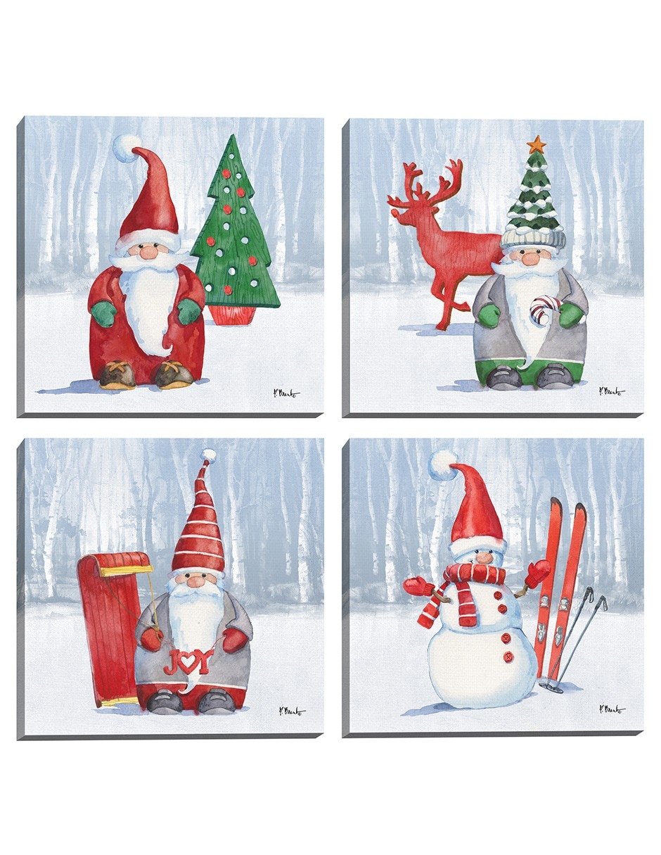 Pintura Gnomos Nordicos técnica mixta Gnomos Nordicos