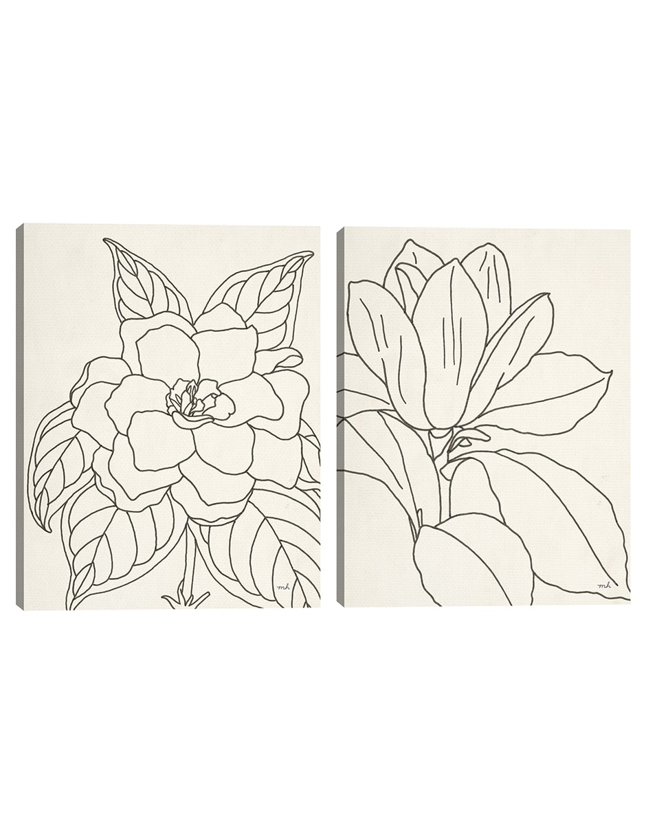 Pintura Cultivo De Dibujo De Linea De Gardenia técnica mixta Pintura Cultivo De Dibujo De Linea De Gardenia técnica mixta