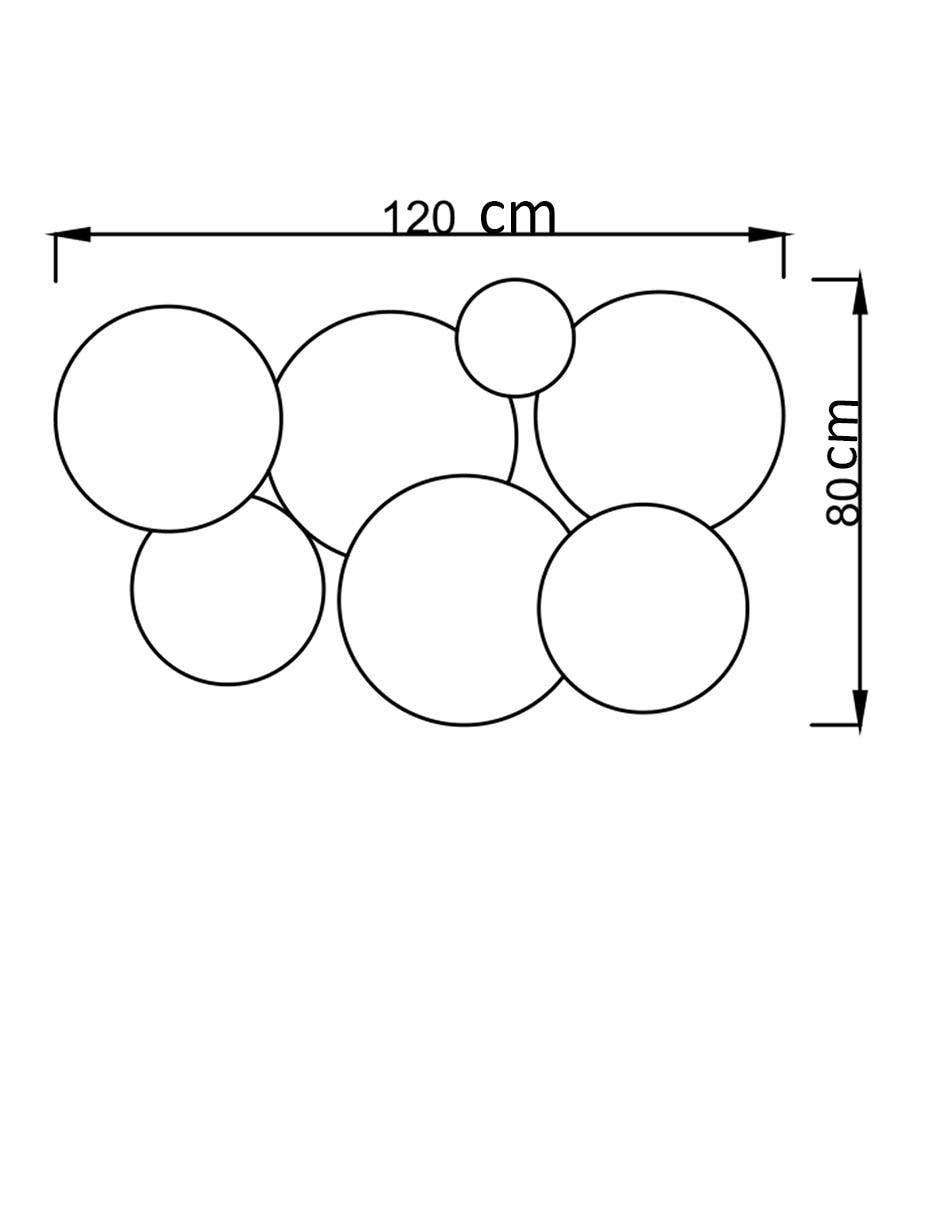 Espejo irregular Silver Circles 5