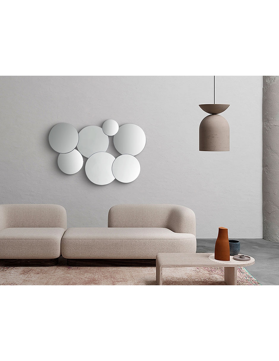 Espejo irregular Silver Circles