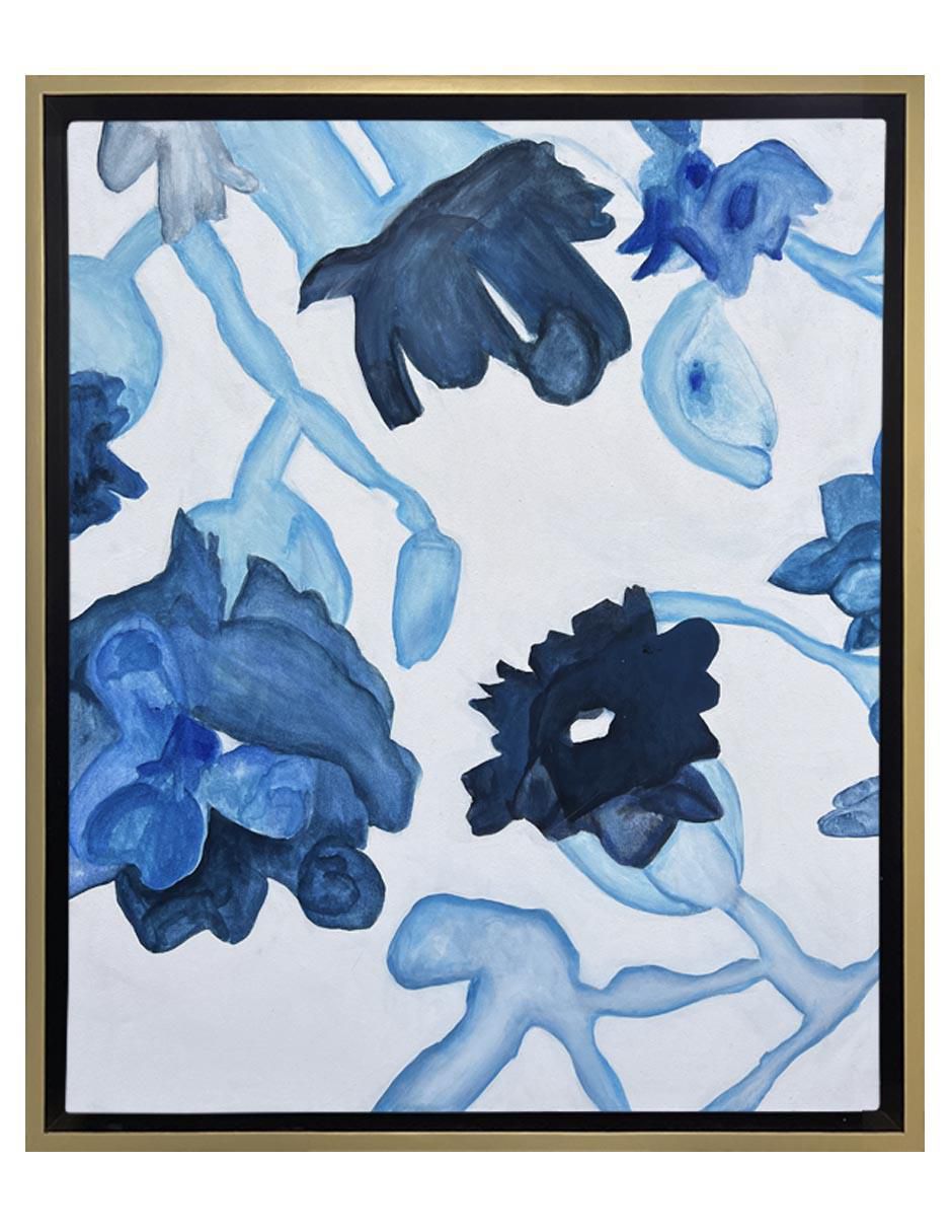 Pintura Campanulas Azules técnica acrílico Nature Pintura Campanulas Azules técnica acrílico Nature