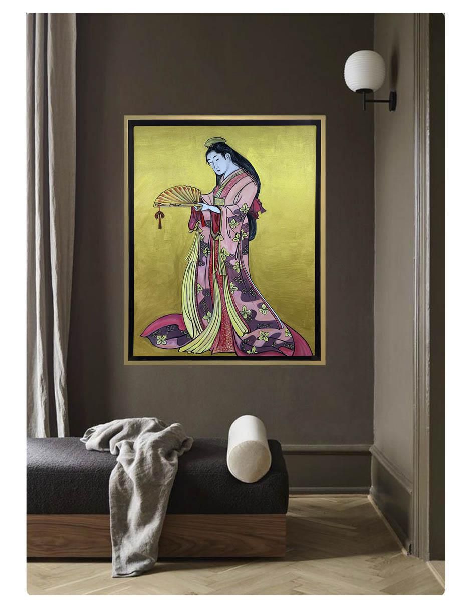 Pintura Geisha técnica acrílico Geisha 2