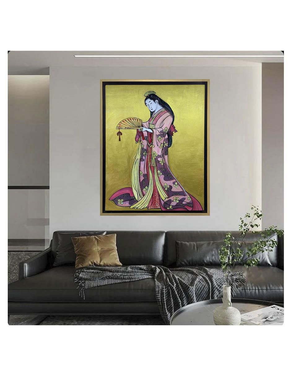 Pintura Geisha técnica acrílico Geisha 4