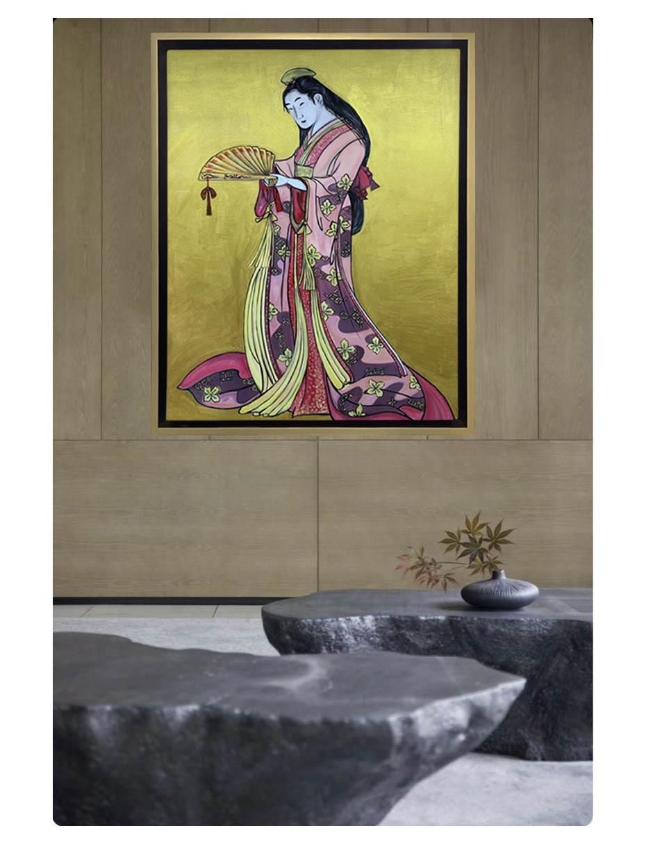 Pintura Geisha técnica acrílico Geisha 5