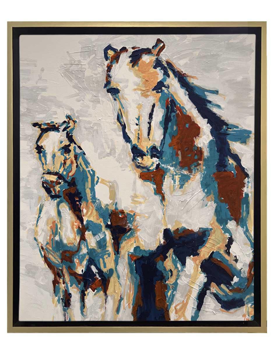 Pintura Horses técnica mixta Animalart Pintura Horses técnica mixta Animalart
