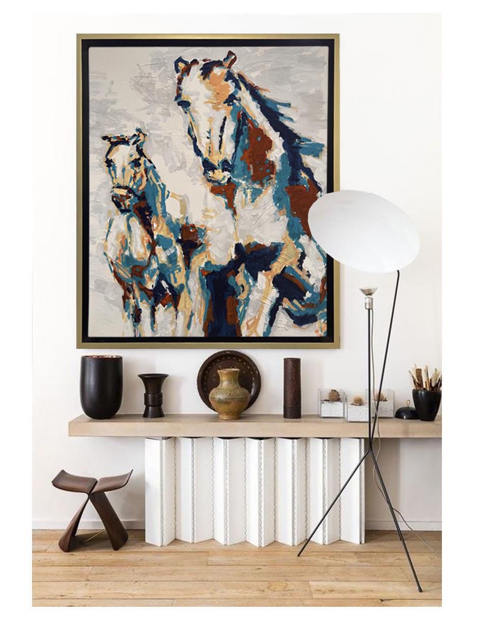 Pintura Horses técnica mixta Animalart 2
