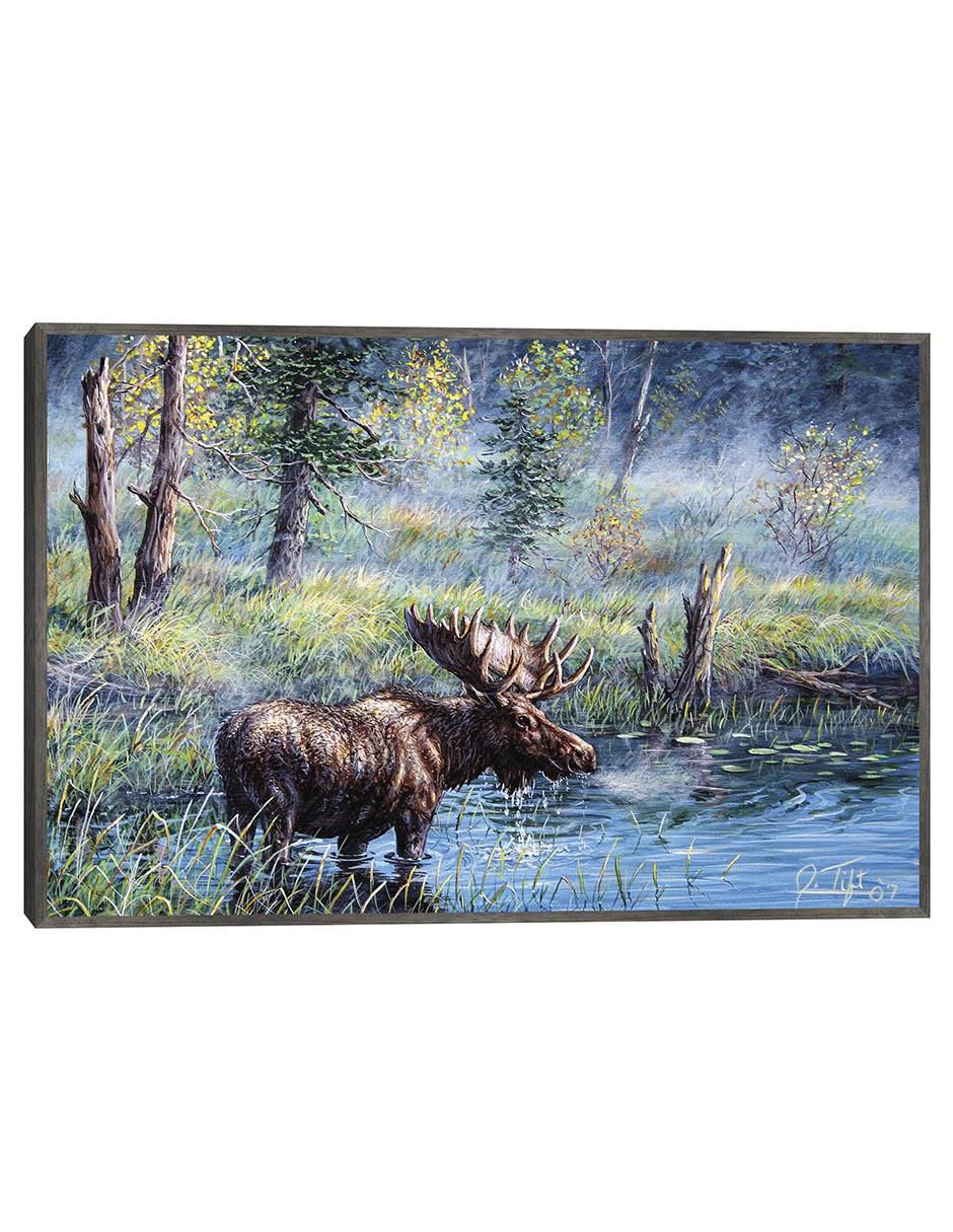 Pintura de Alces I técnica mixta Animal