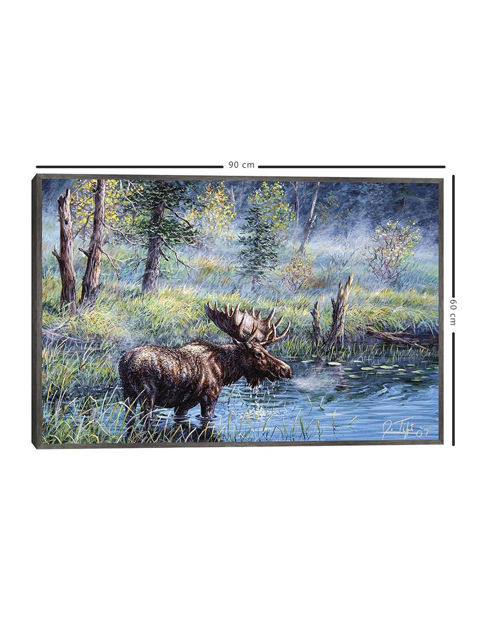 Pintura de Alces I técnica mixta Animal 5