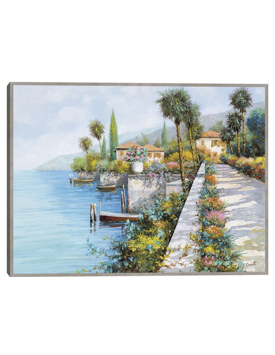 Pintura Lungo Lago técnica mixta Lungo Lago