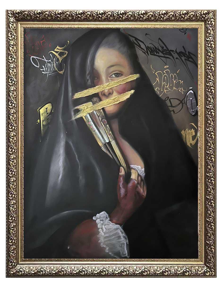 Pintura Adelaida técnica óleo