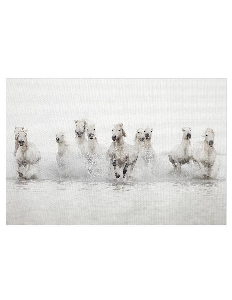 Pintura Caballos Blancos técnica mixta Animales
