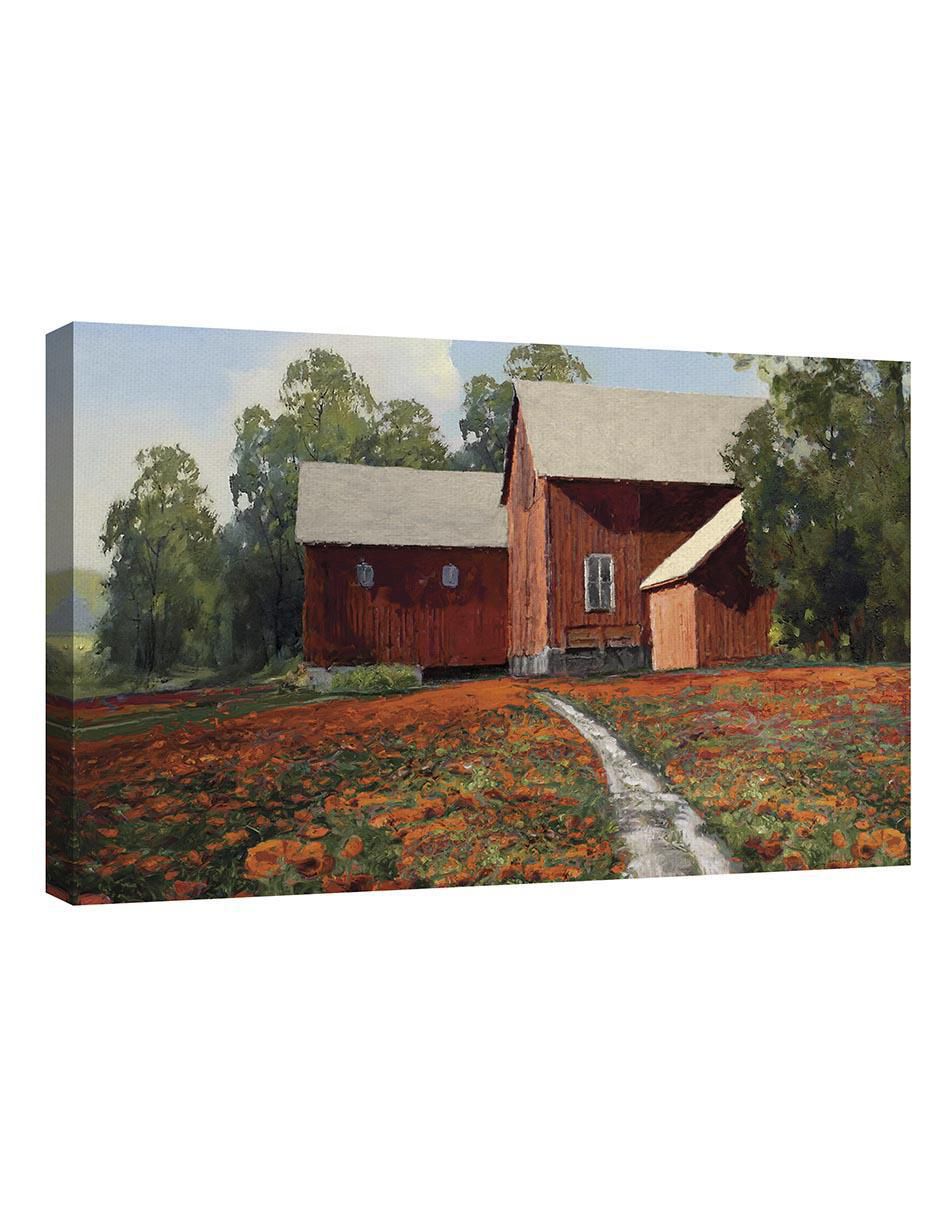Pintura Un Parche De Amapola técnica mixta Paisaje Pintura Un Parche De Amapola técnica mixta Paisaje