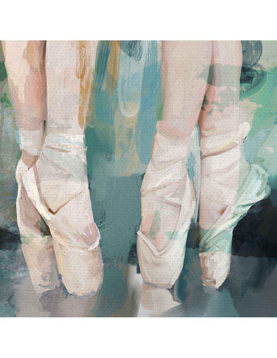 Pintura Barre Bailarinas de Ballet técnica mixta 2