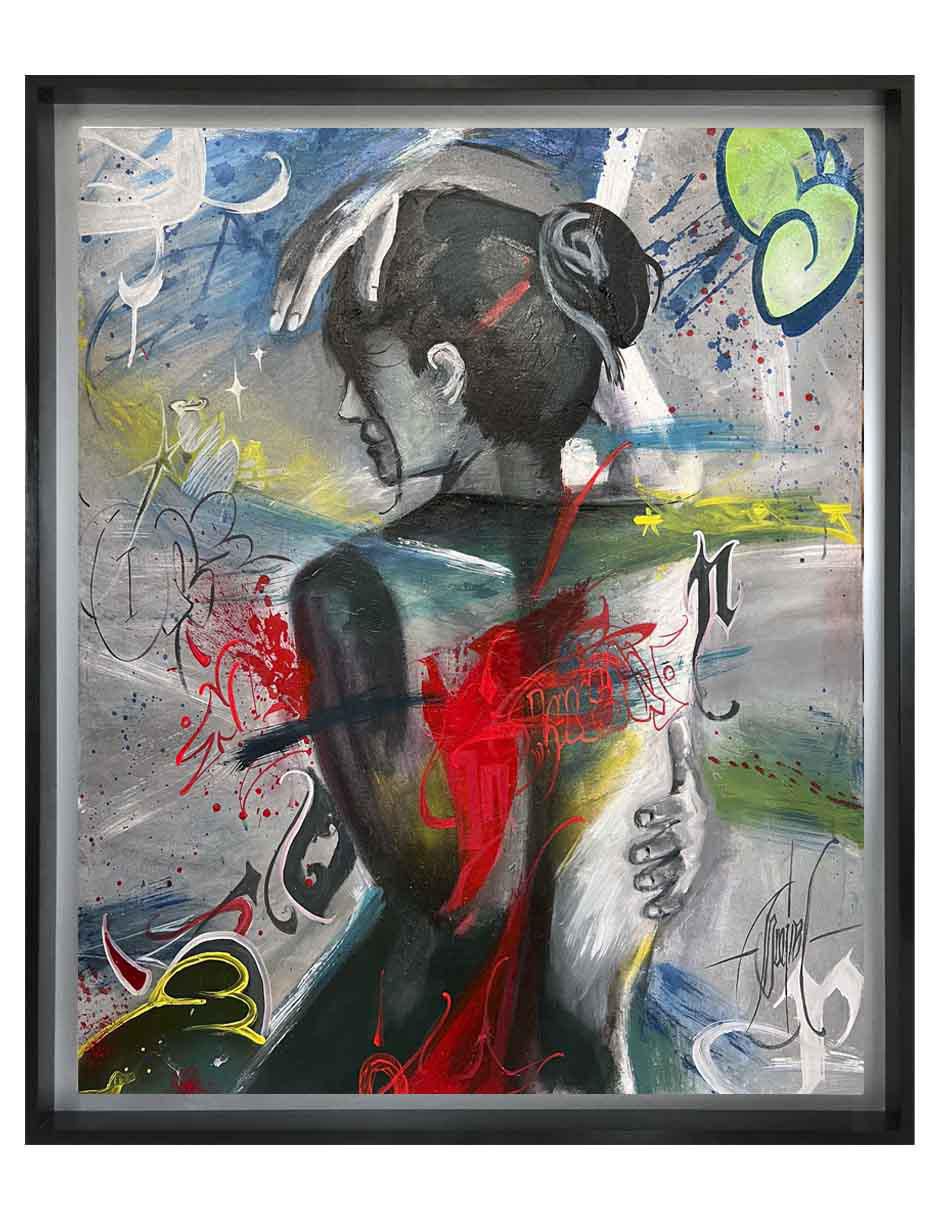 Pintura Jessica técnica acrílico Desnudos