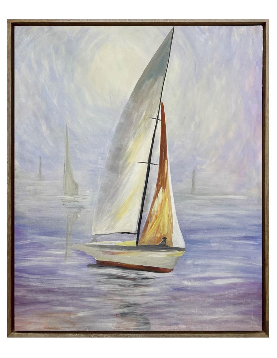 Pintura Veleros Ii técnica acrílico Playa Pintura Veleros Ii técnica acrílico Playa