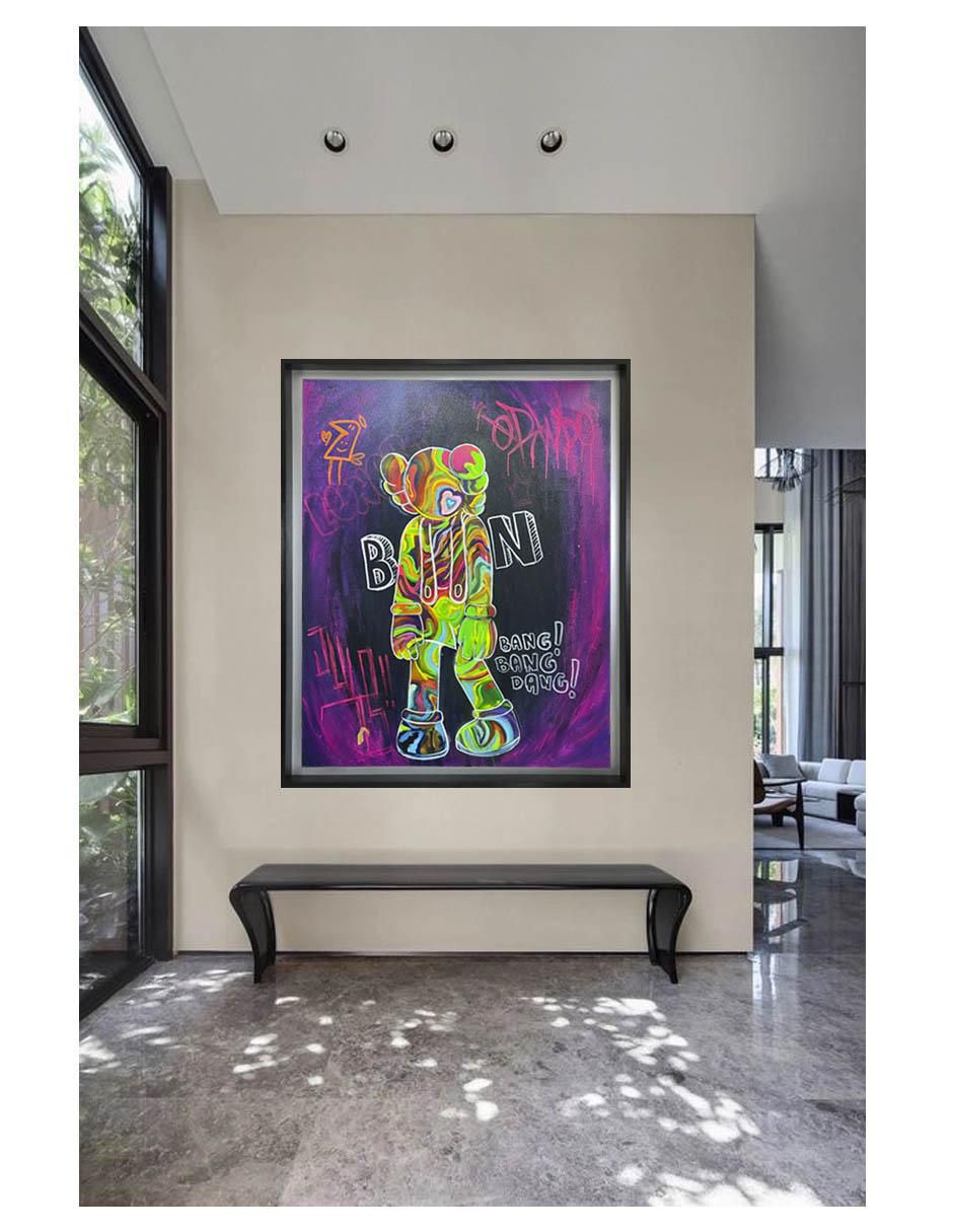 Pintura Caos Bang Bang técnica mixta Mileniart 3