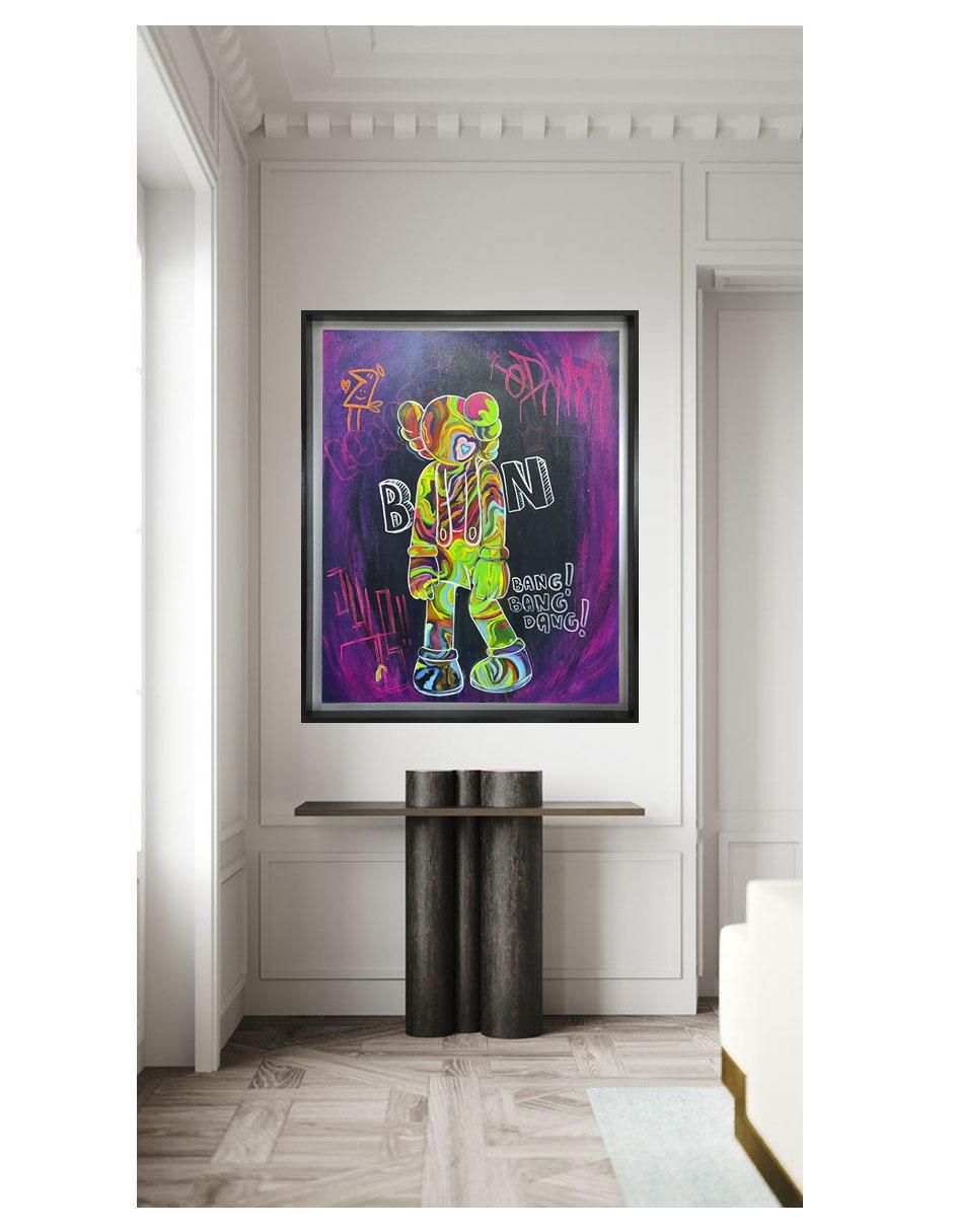 Pintura Caos Bang Bang técnica mixta Mileniart 4