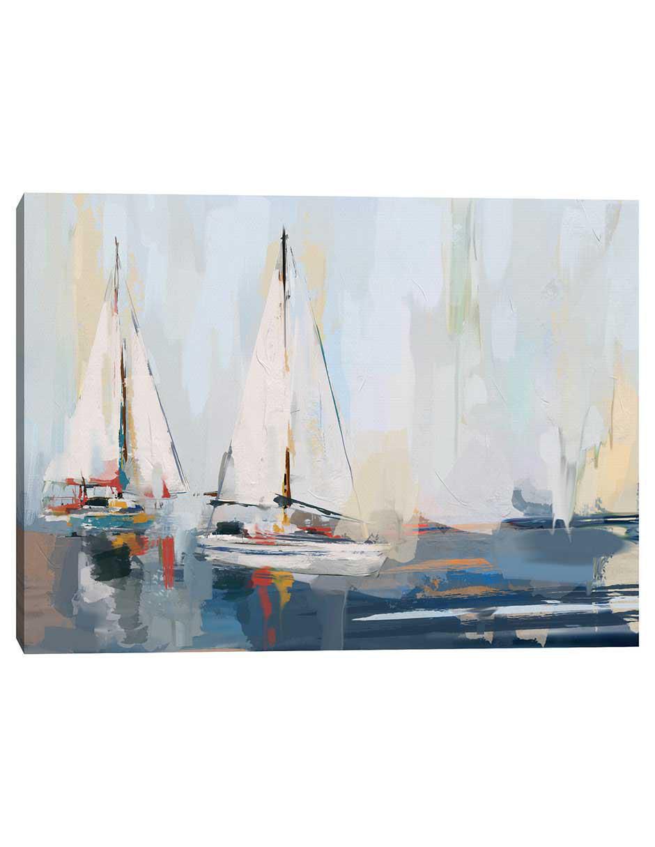 Pintura Ven A Navegar Lejos técnica mixta Costa