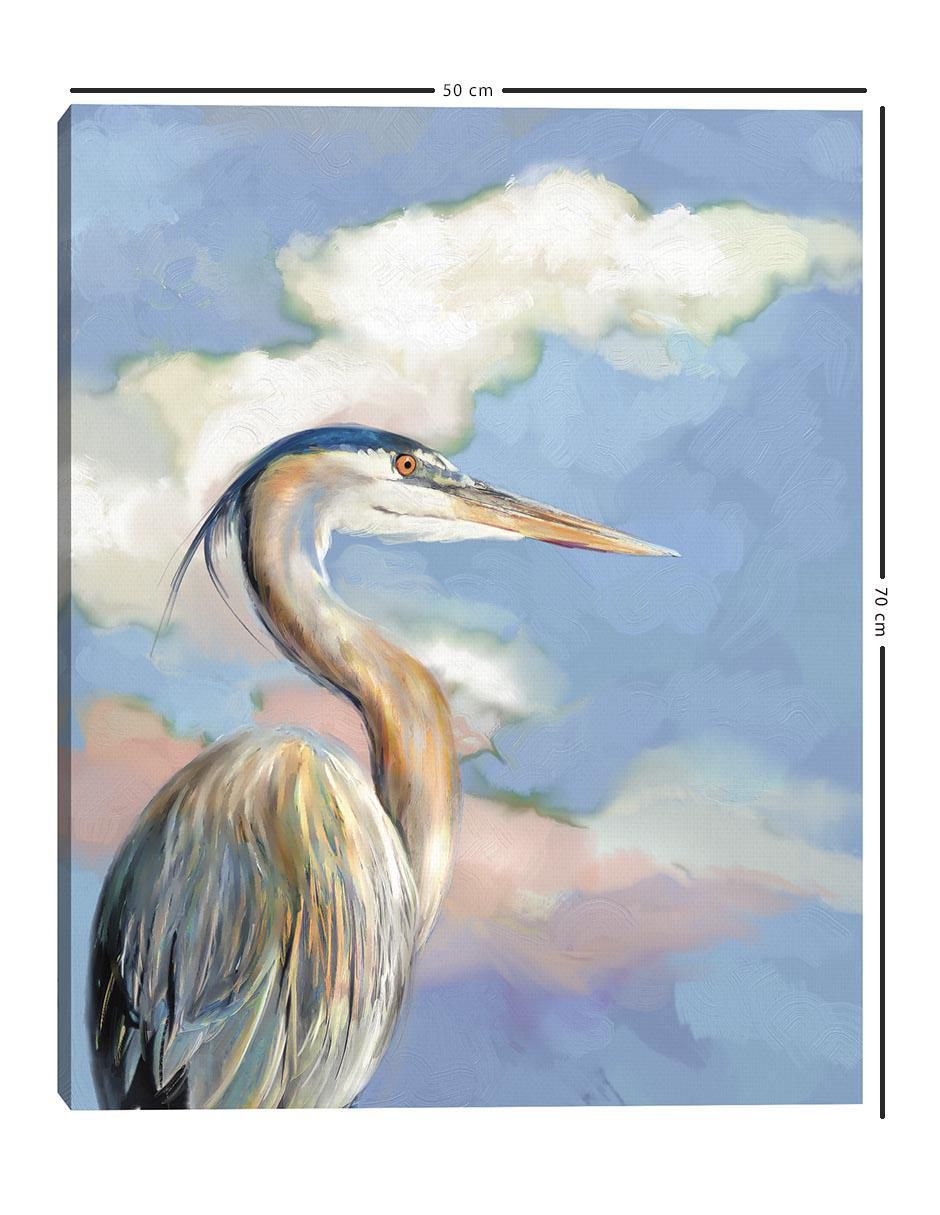 Pintura Retrato De Garza técnica mixta Animales 5