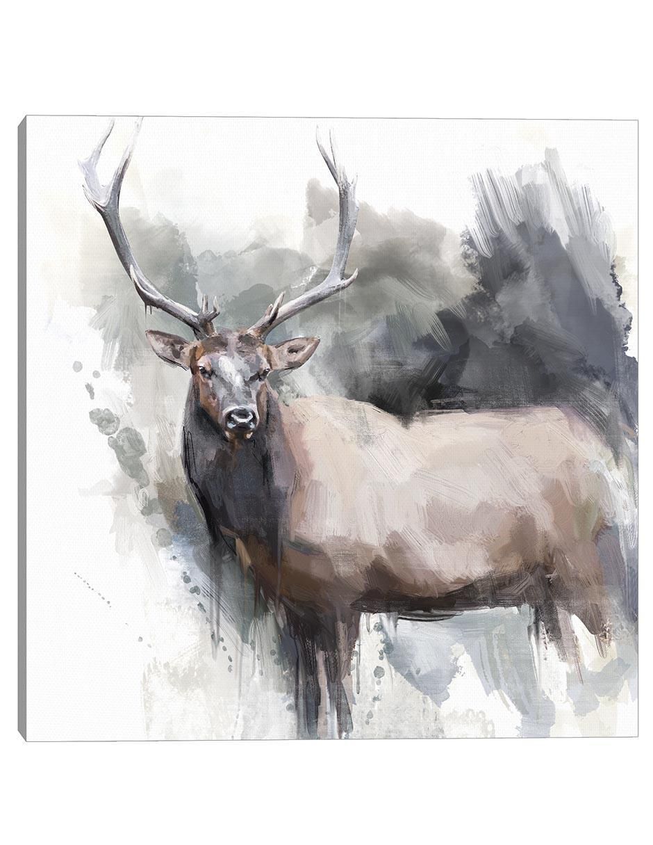 Pintura Retrato De Alce técnica mixta Animales Pintura Retrato De Alce técnica mixta Animales