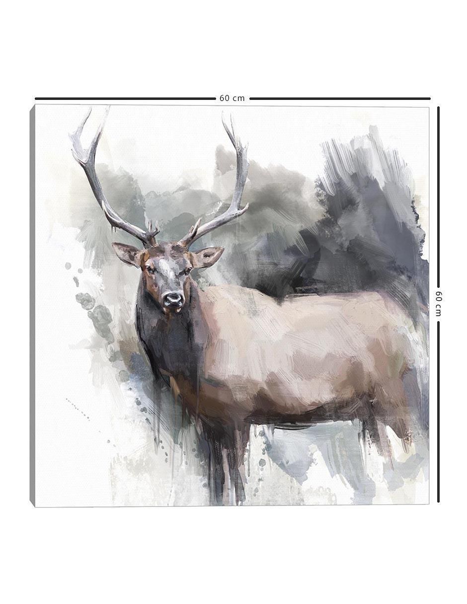 Pintura Retrato De Alce técnica mixta Animales 5