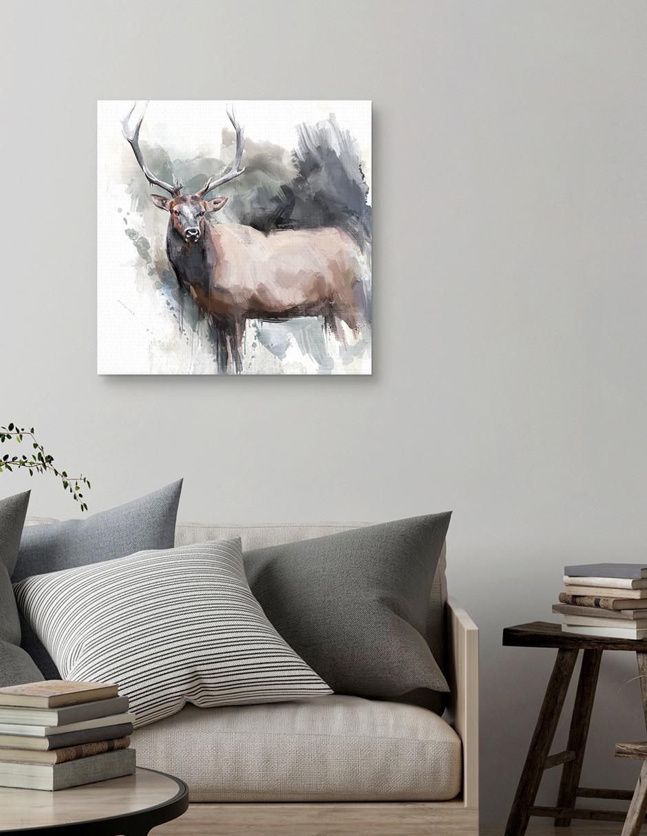 Pintura Retrato De Alce técnica mixta Animales 2
