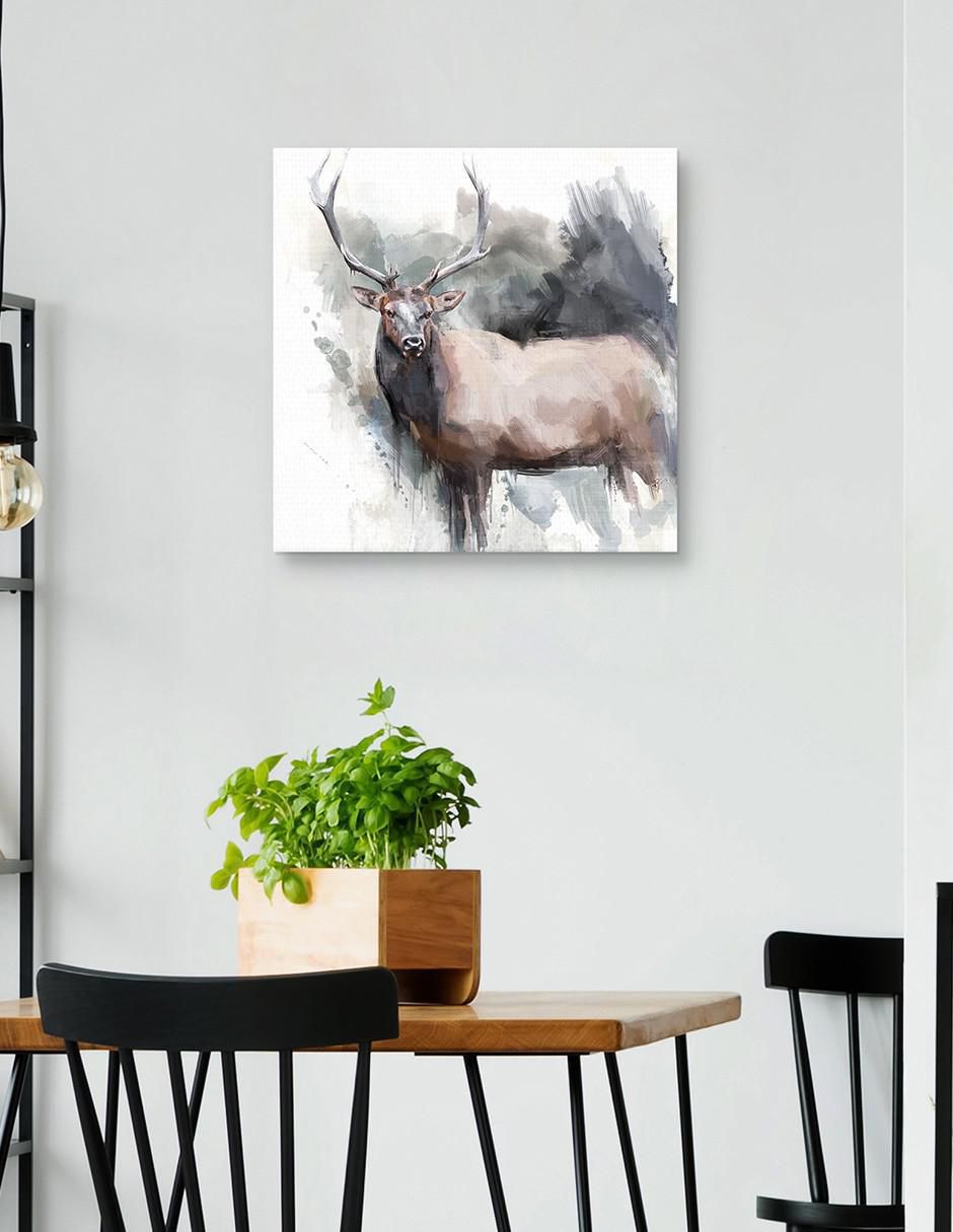 Pintura Retrato De Alce técnica mixta Animales 3