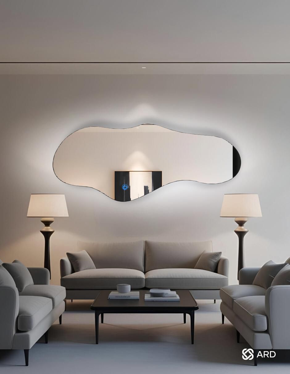 Espejo decorativo de pared con luz led luminous cloud 3