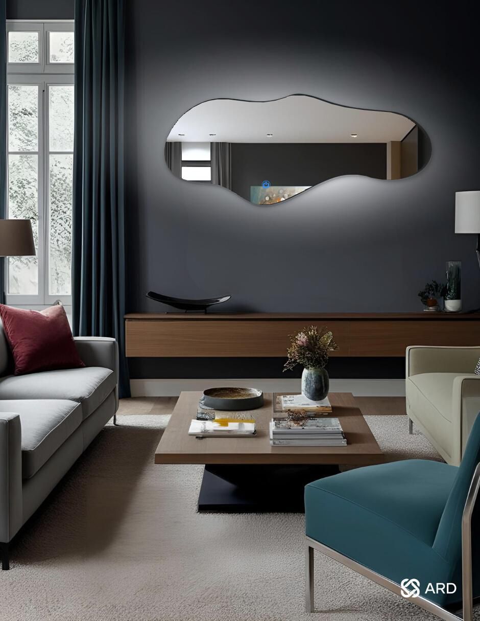 Espejo decorativo de pared con luz led luminous cloud 2