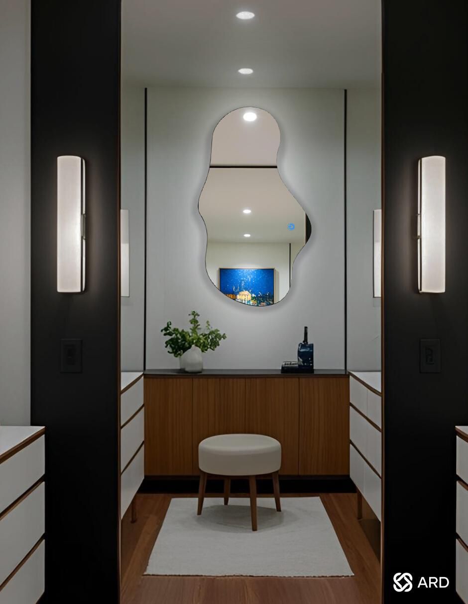 Espejo irregular Decorativo de pared con luz led Luminous Cloud 7