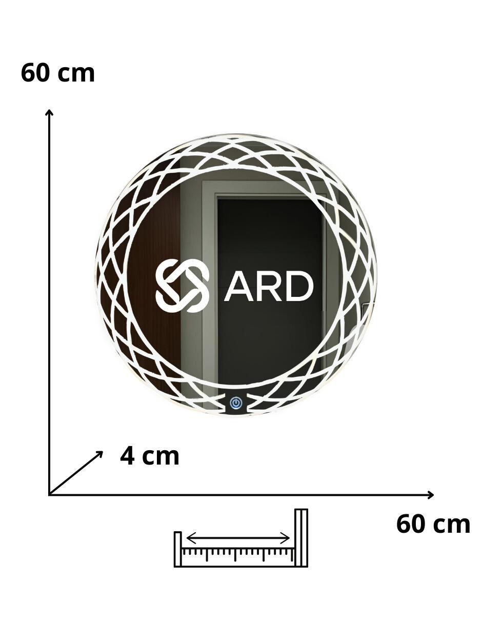 Espejo redondo Ard para baño con luz led Luminous Glass Mirage