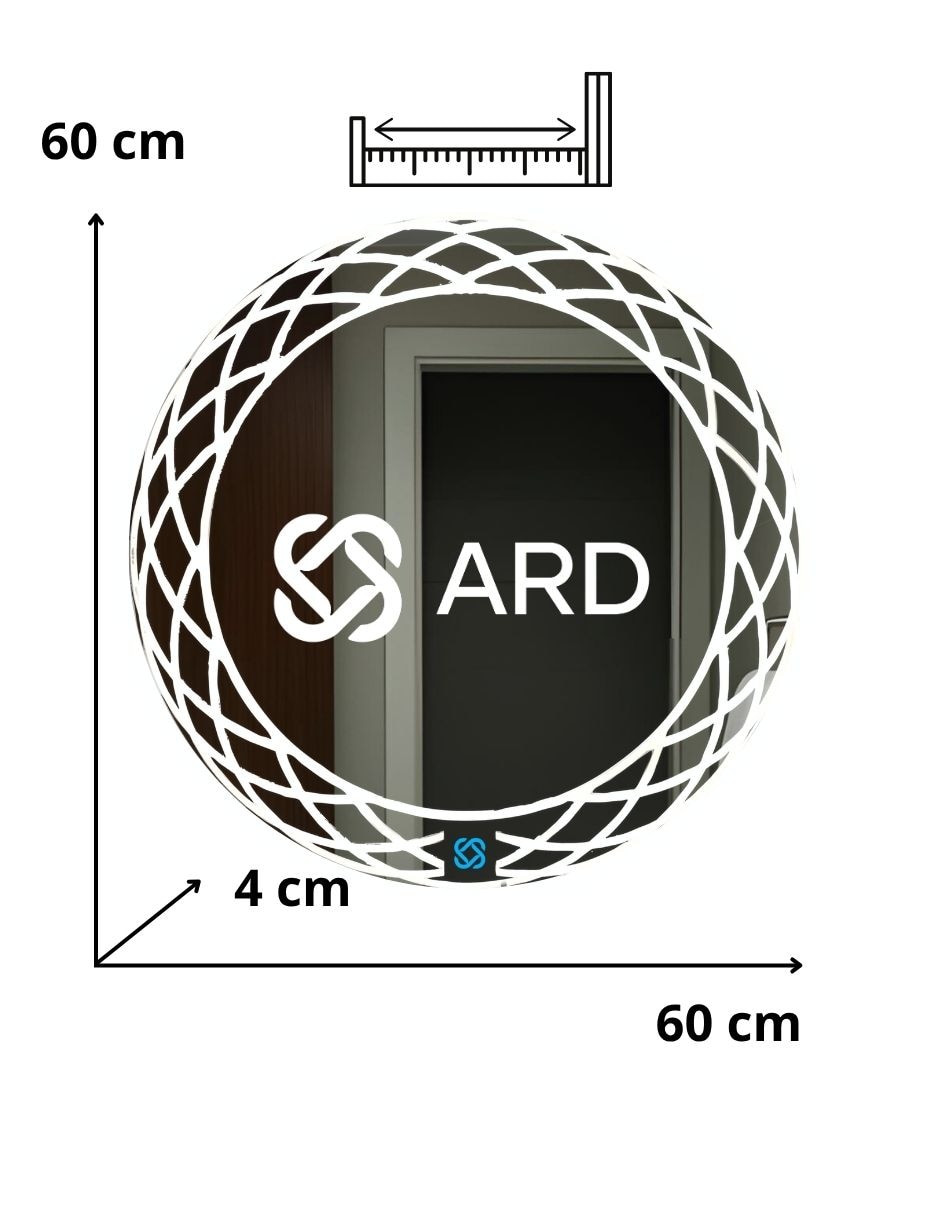 Espejo redondo para baño con luz led luminous glass mirage 10