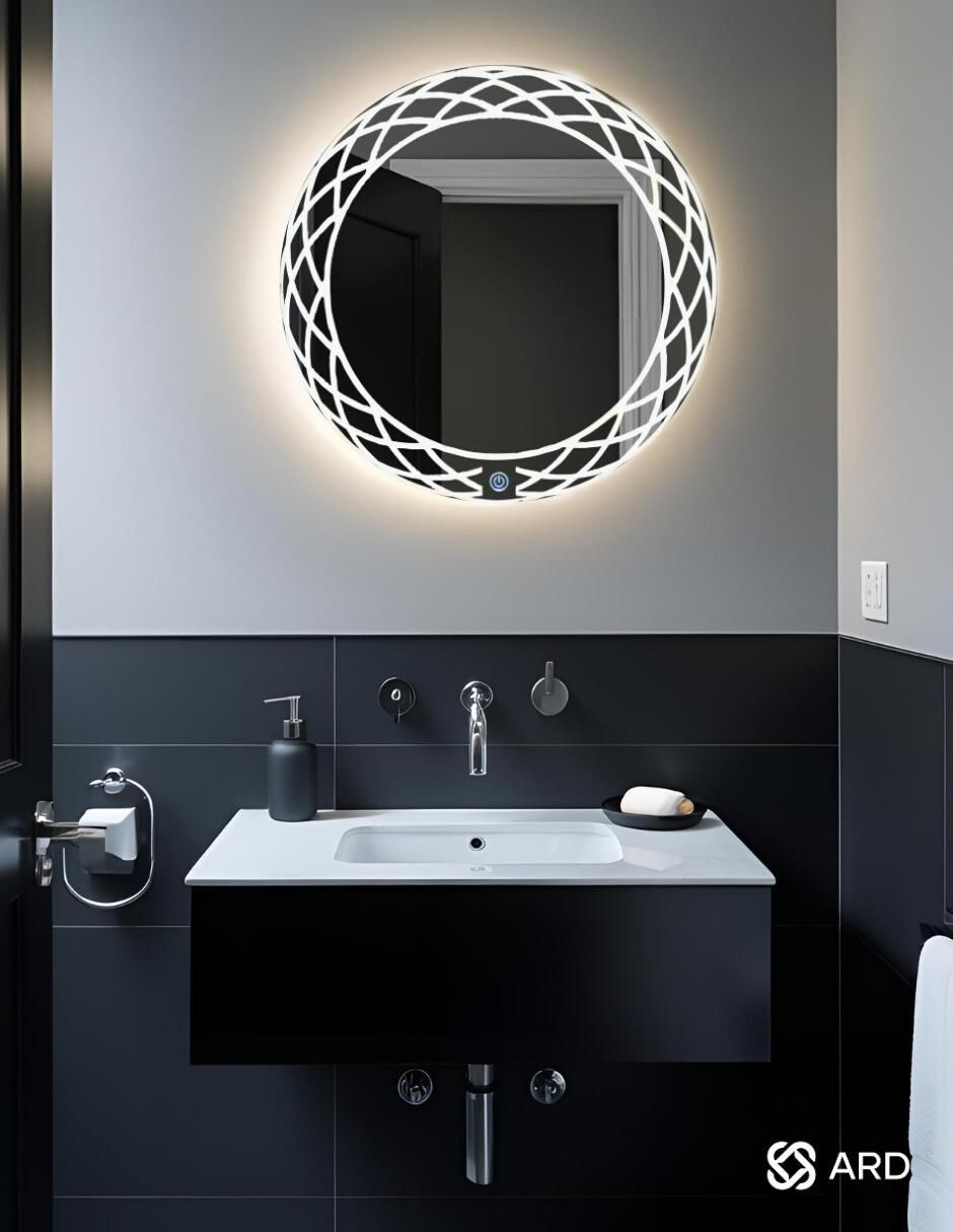 Espejo redondo para baño con luz led Luminous Glass Mirage Espejo redondo para baño con luz led Luminous Glass Mirage