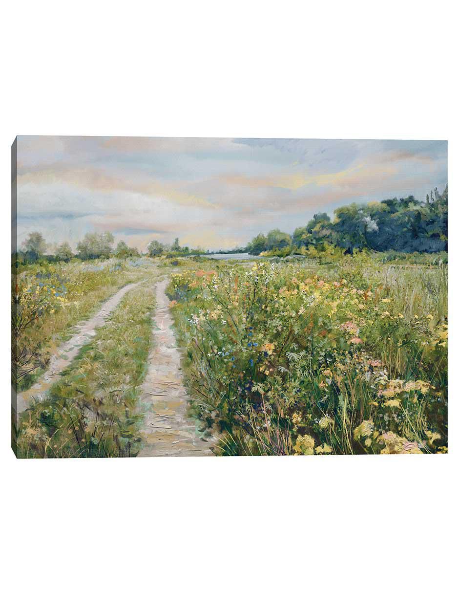 Pintura Prado Junto Al Lago técnica mixta Paisaje Pintura Prado Junto Al Lago técnica mixta Paisaje