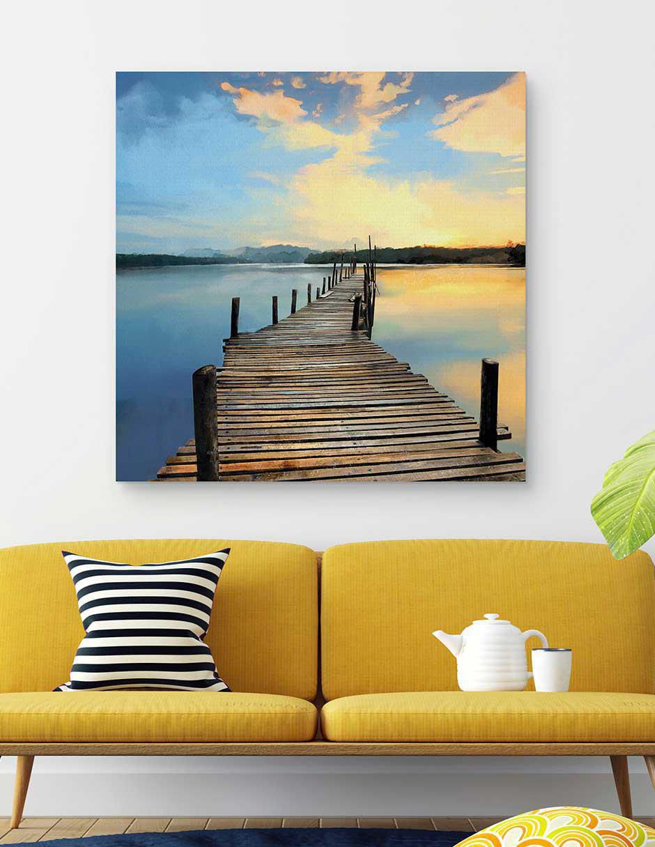 Pintura Muelle Sun técnica mixta Fotografia 4