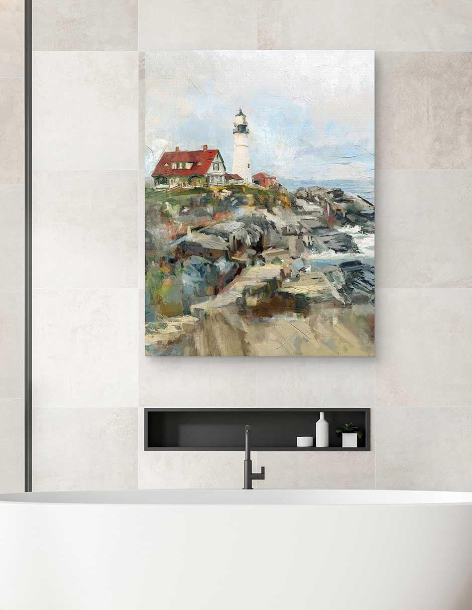 Pintura Puerto Seguro 2 técnica mixta Paisaje 4