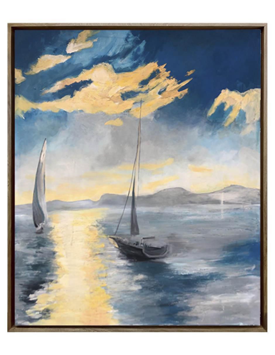 Pintura Veleros V técnica acrílico Mar Veleros 1