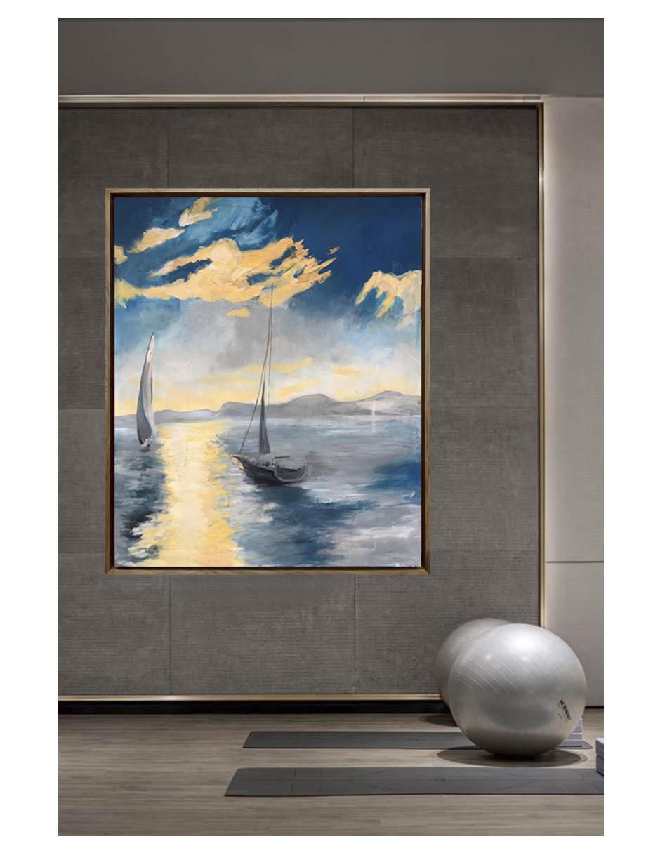Pintura Veleros V técnica acrílico Mar Veleros 2