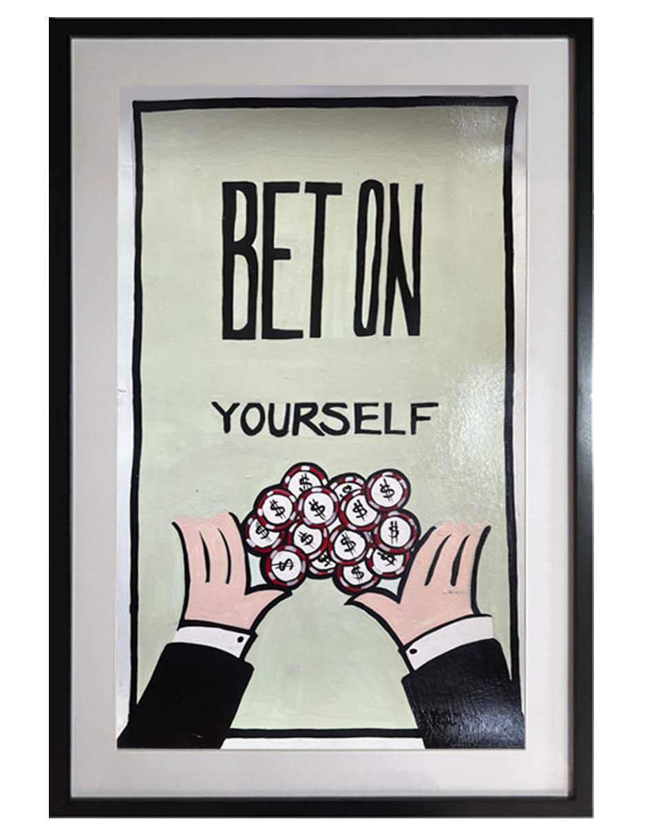 Pintura Bet On Yourself técnica acrílico Milleniart