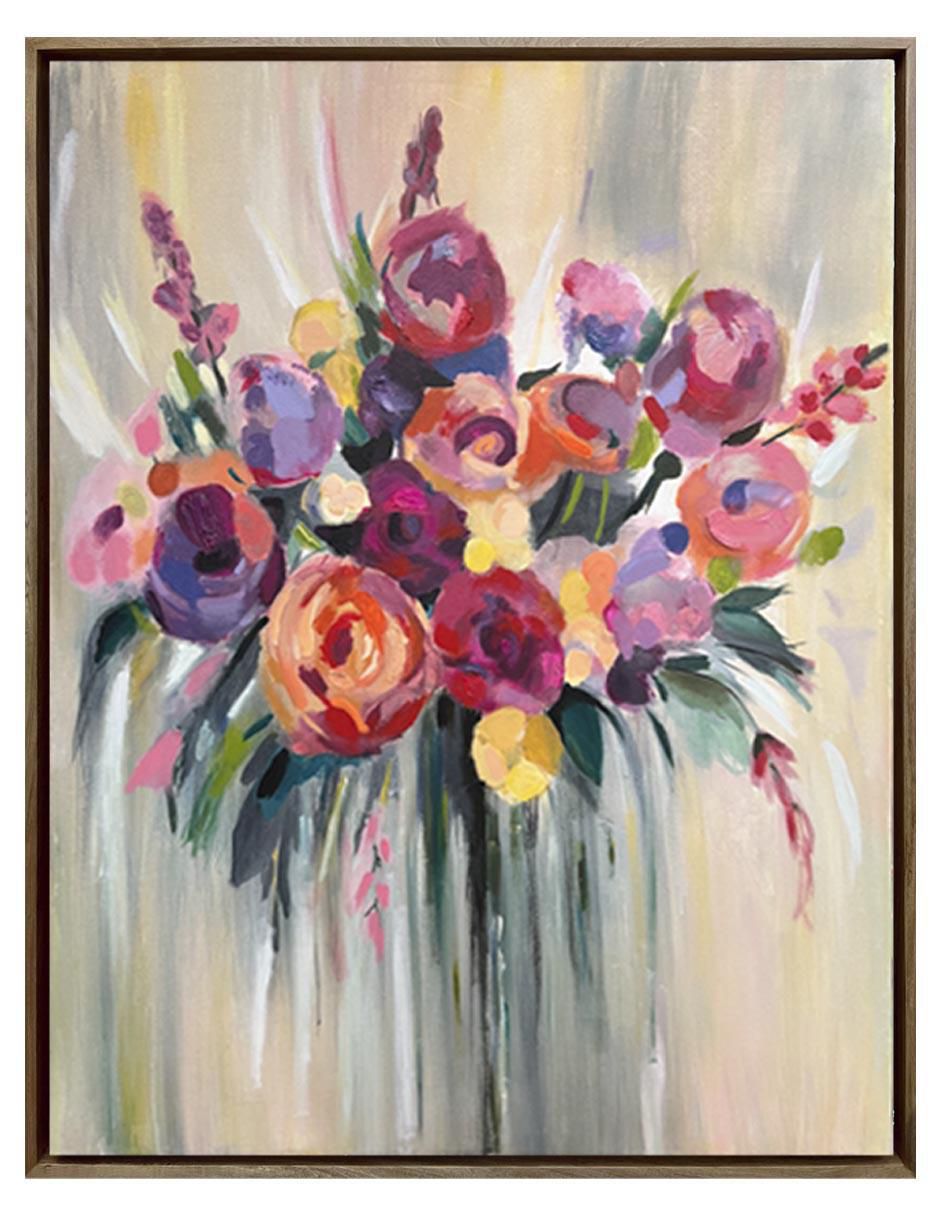 Pintura Flores técnica acrílico