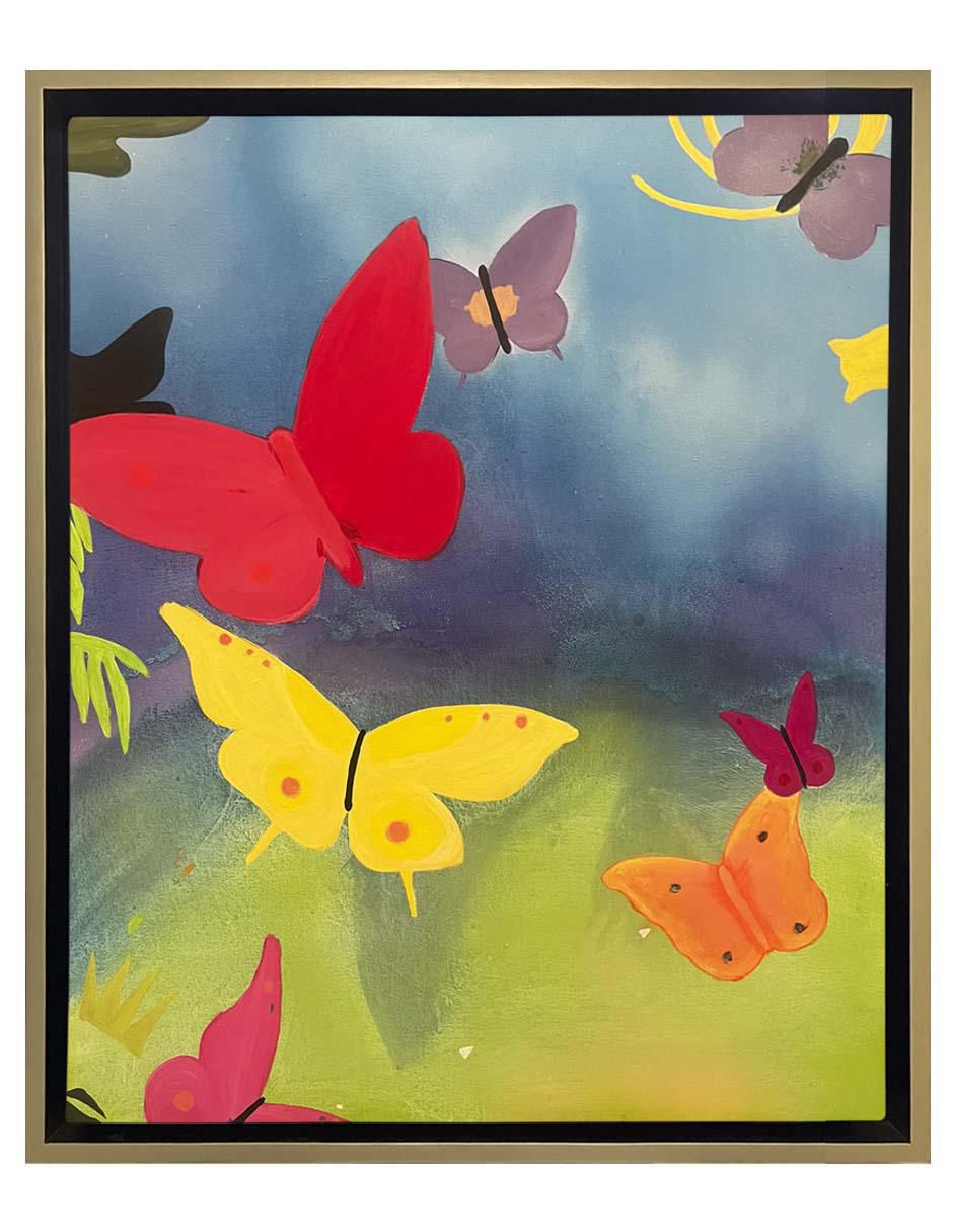 Pintura Colorful Butterflies técnica acrílico Animalart Pintura Colorful Butterflies técnica acrílico Animalart