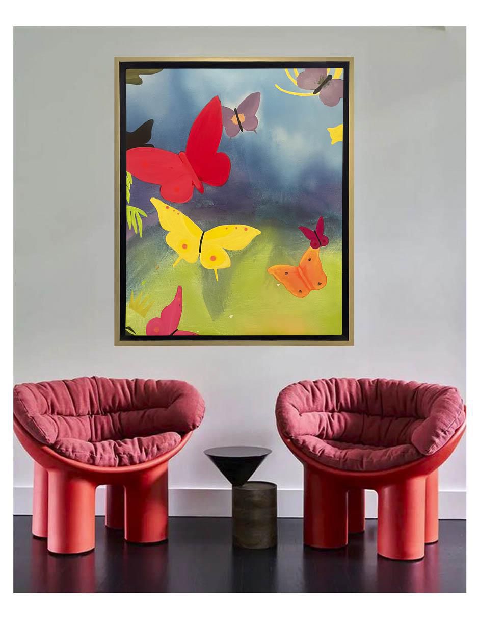 Pintura Colorful Butterflies técnica acrílico Animalart 2