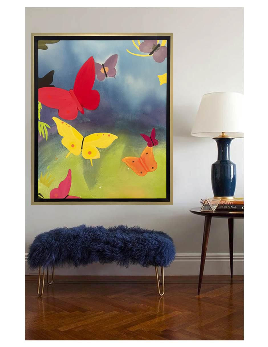 Pintura Colorful Butterflies técnica acrílico Animalart 3