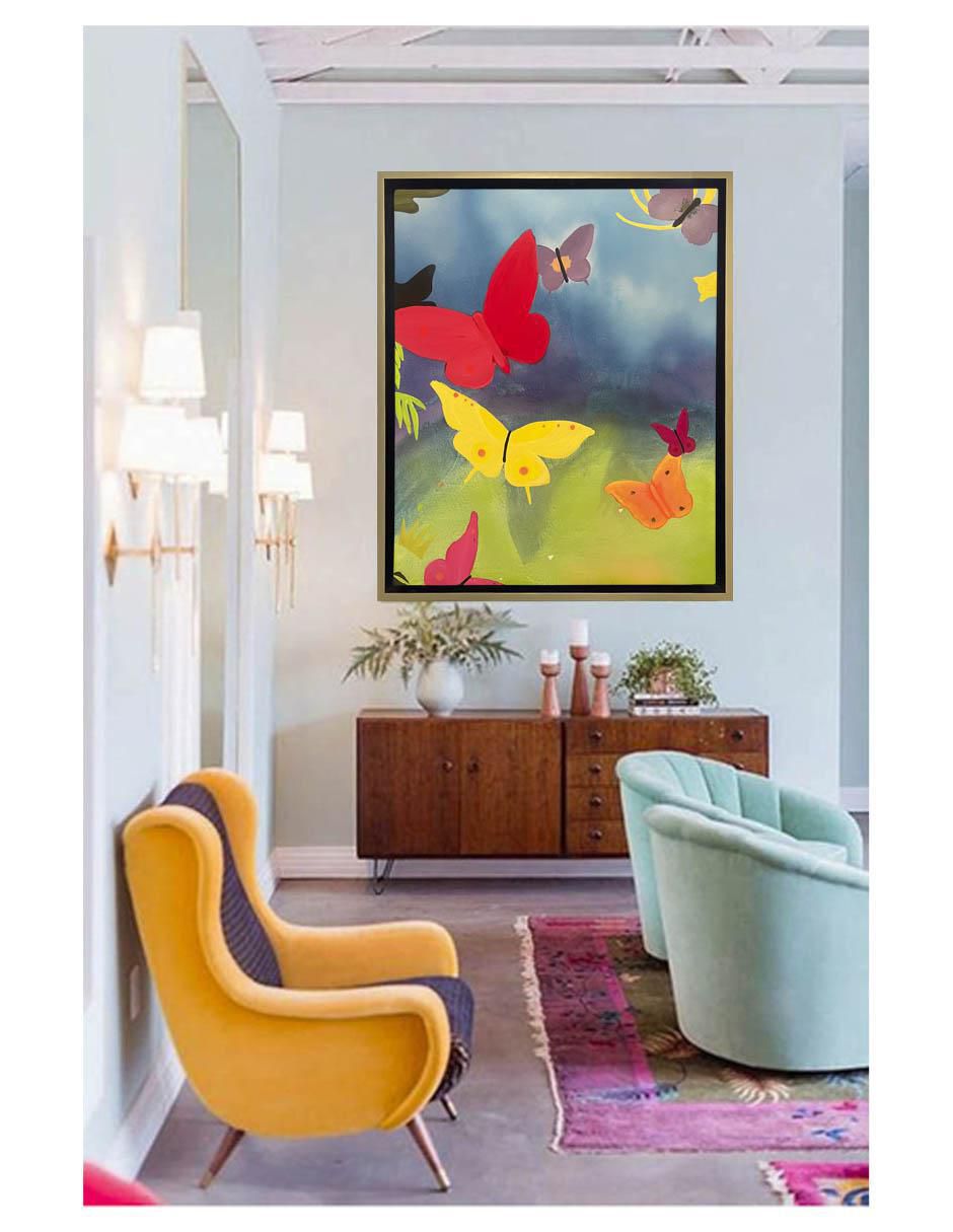 Pintura Colorful Butterflies técnica acrílico Animalart 4
