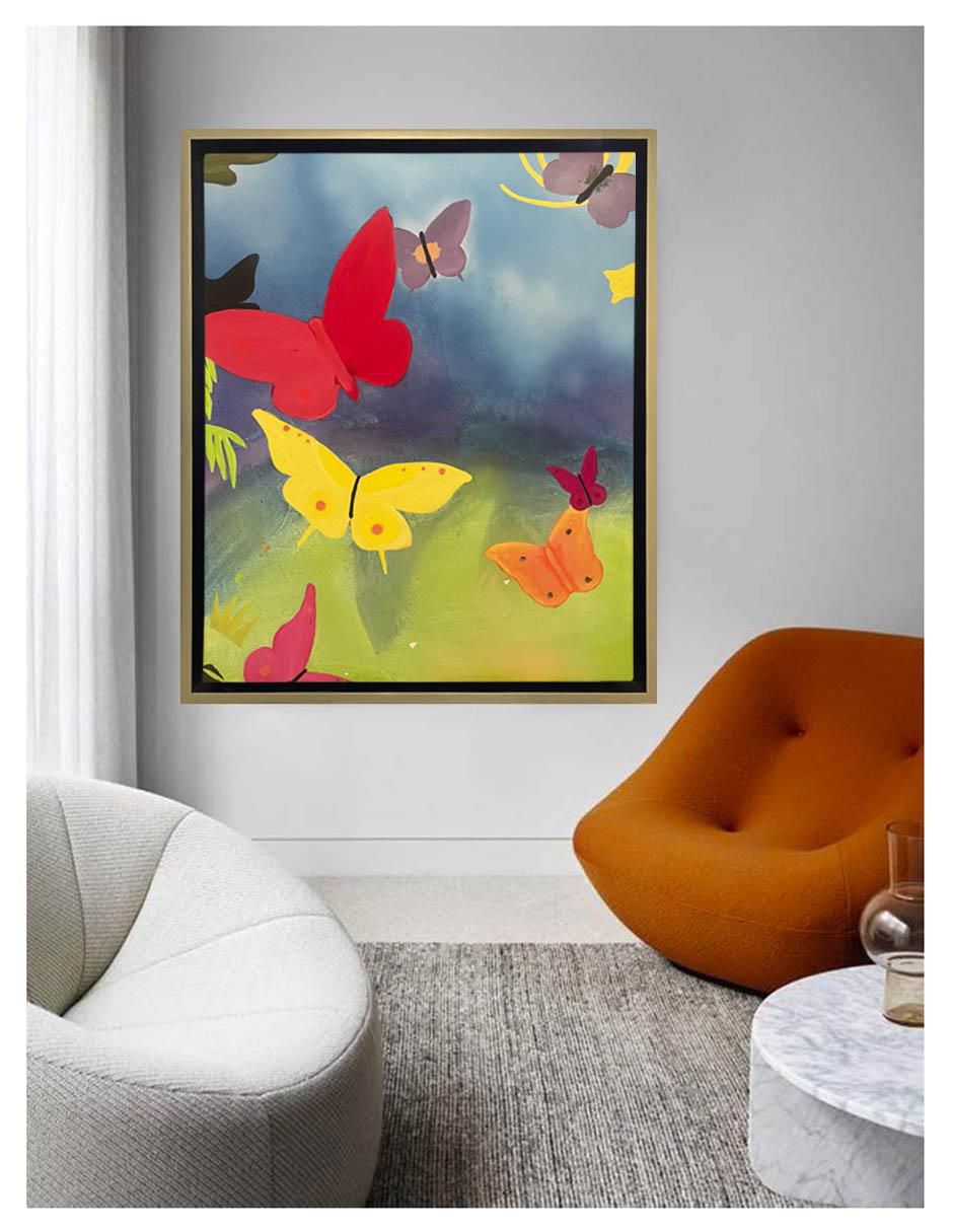 Pintura Colorful Butterflies técnica acrílico Animalart 6