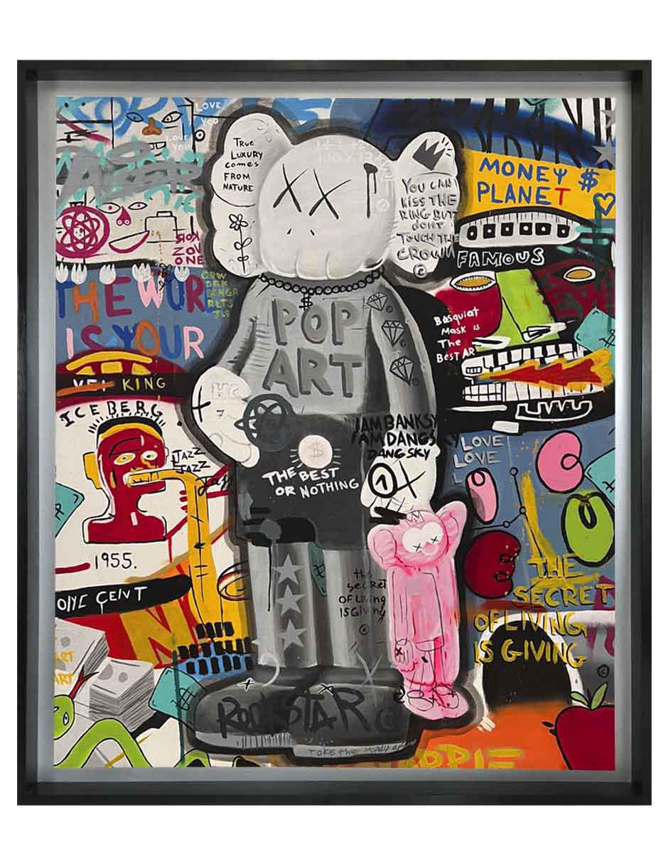 Pintura The Best Or Nothing técnica mixta Kaws Pintura The Best Or Nothing técnica mixta Kaws