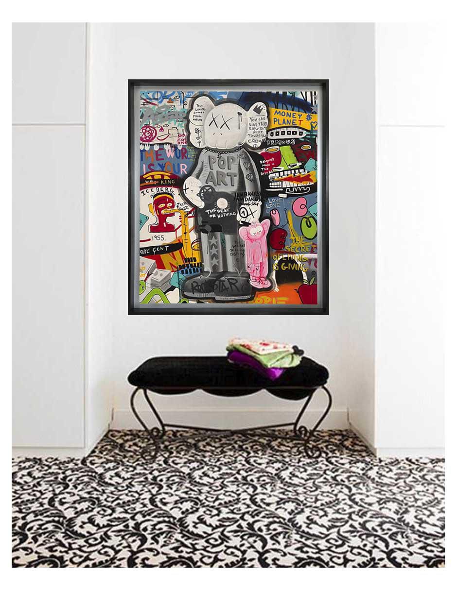 Pintura The Best Or Nothing técnica mixta Kaws 4
