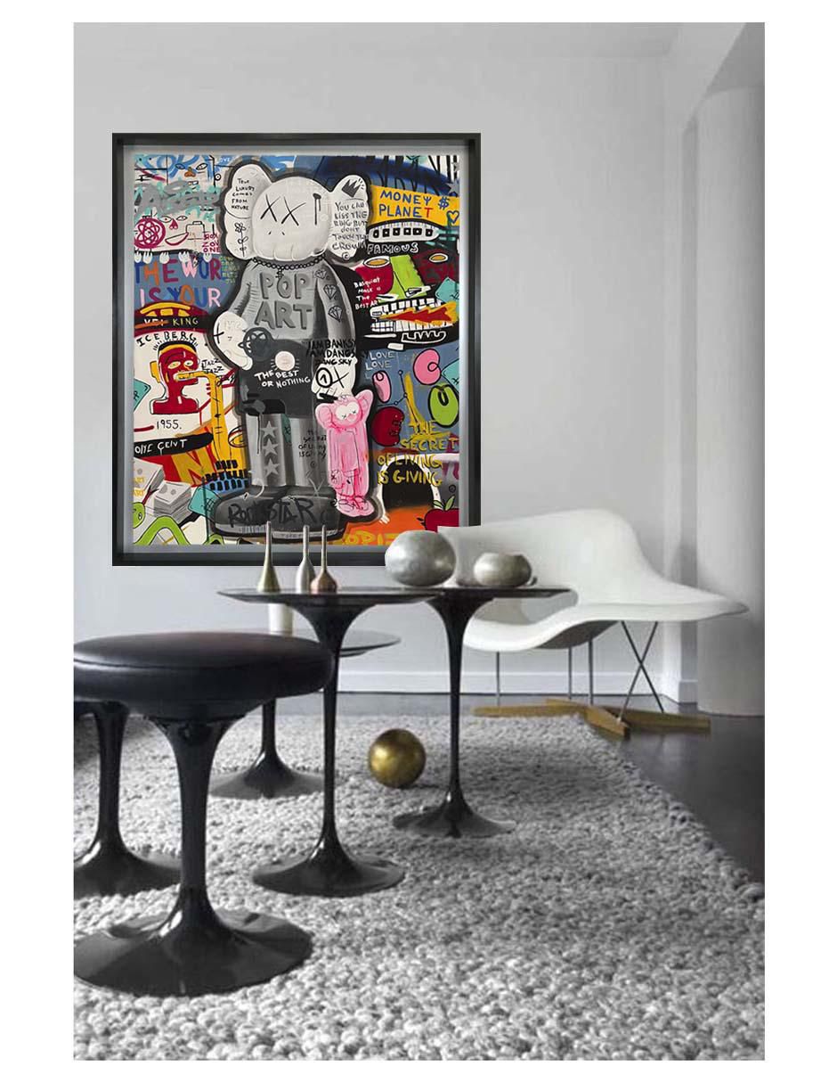 Pintura The Best Or Nothing técnica mixta Kaws 5