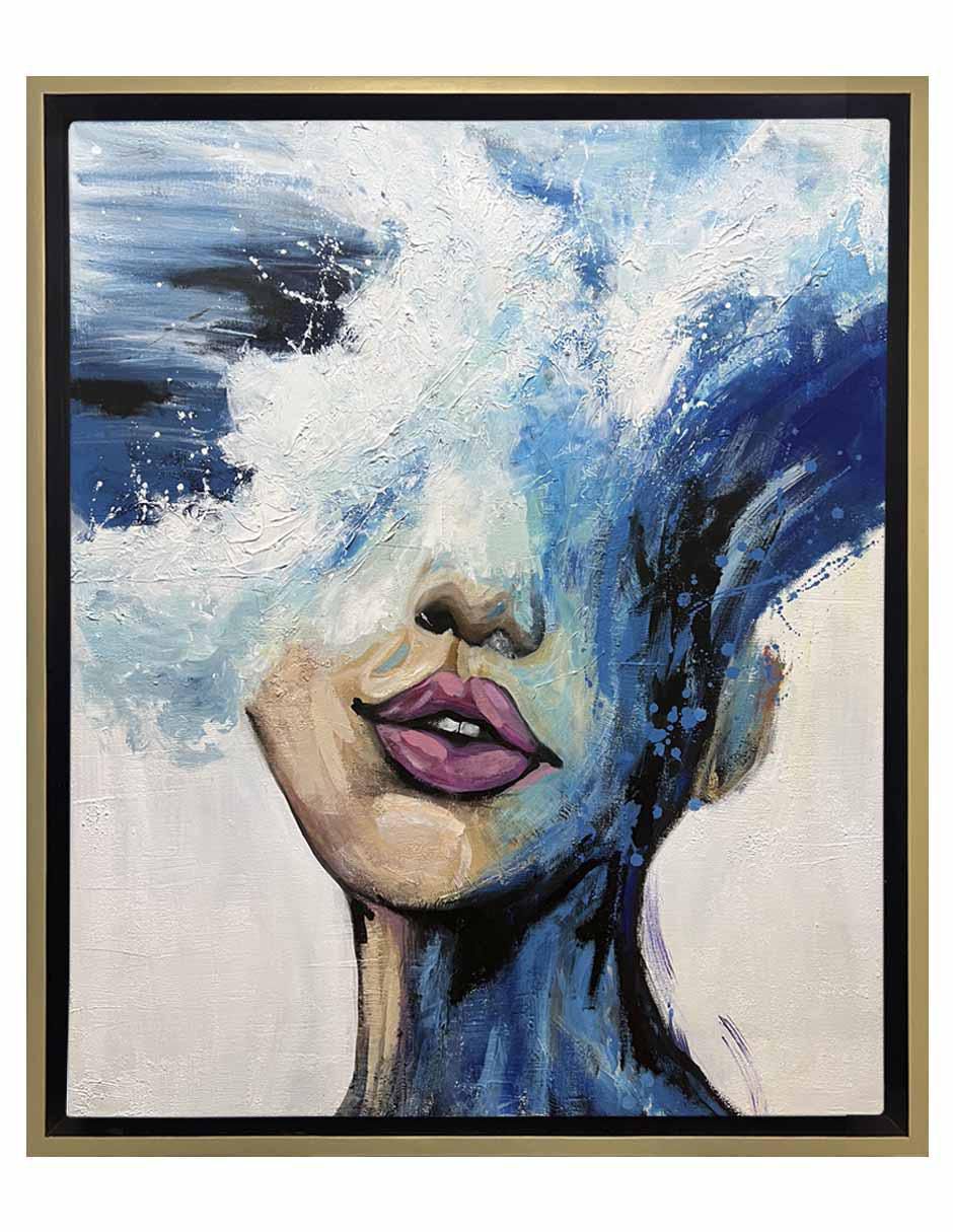 Pintura Lady Ocean técnica acrílico Rostros