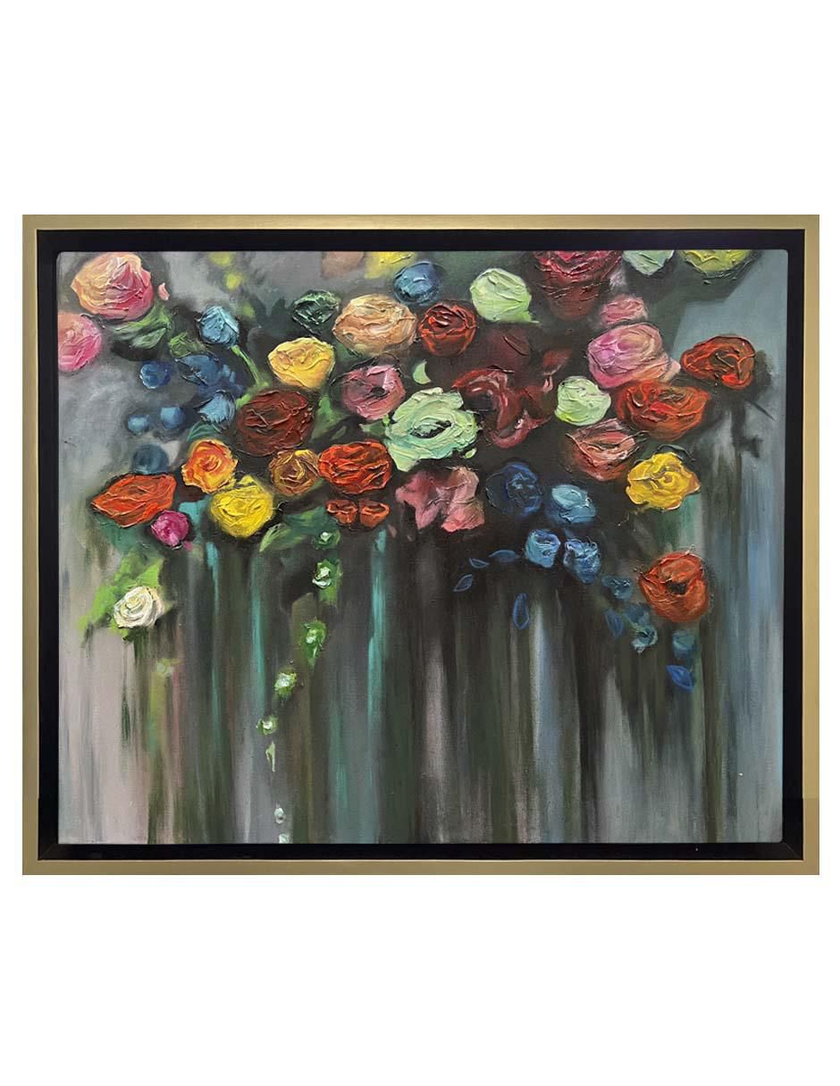 Pintura Las Flores De Mi Infancia técnica mixta Floreros Pintura Las Flores De Mi Infancia técnica mixta Floreros